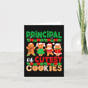 Principal Of Cutest Cookies Christmas Gingerbreads Card