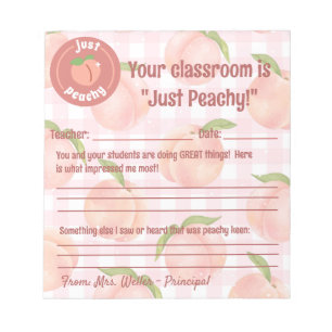 Principal Positive Teacher Feedback Customizable Notepad