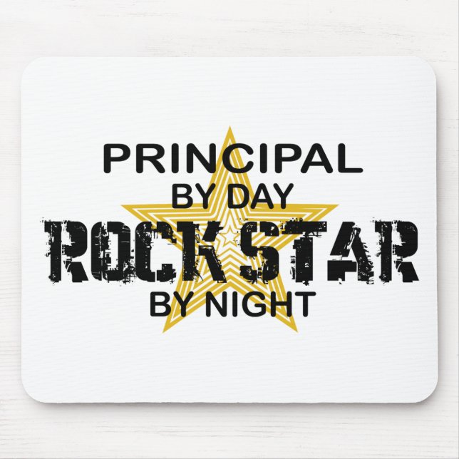 Principal Rock Star by Night Mouse Pad (Front)