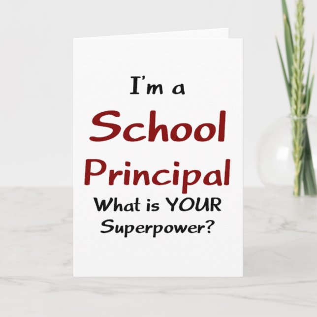 principal school card (Front)