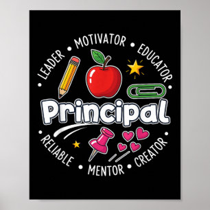 Principal School Leader Educator Mentor Motivator Poster