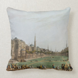 Principal Square in Grand Cairo, with Murad Bey's Throw Pillow