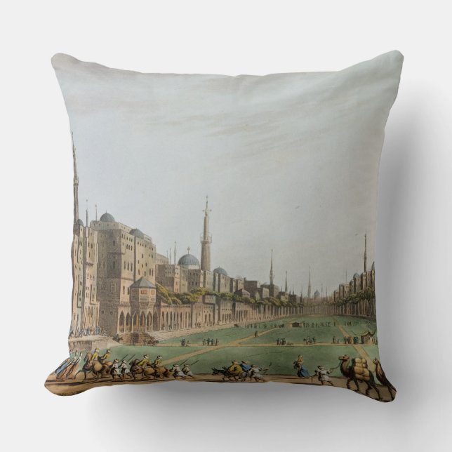Principal Square in Grand Cairo, with Murad Bey's Throw Pillow (Front)