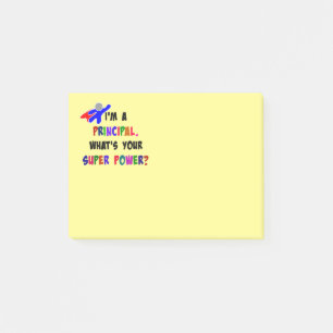 Principal Super Power custom design Post-it Notes