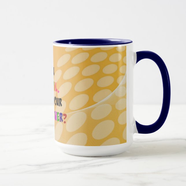 Principal Superhero Humour on Abstract Design Mug (Right)