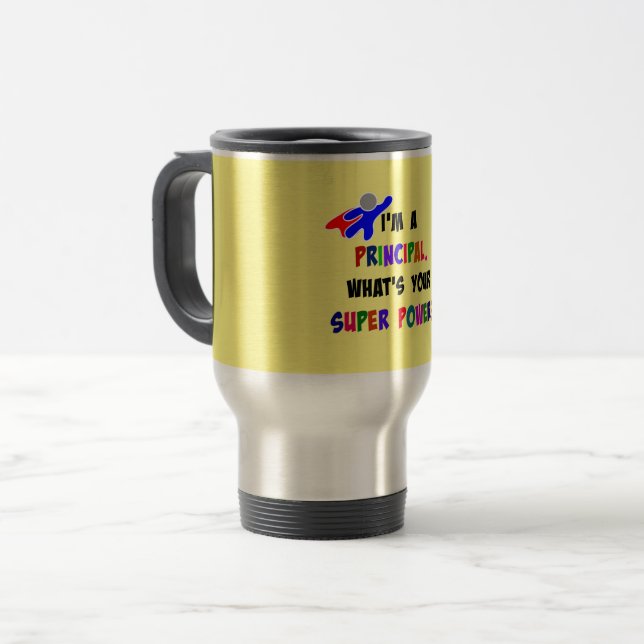 Principal Superhero Travel Mug (Front Left)