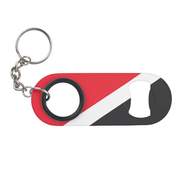 Principality of Sealand Flag Keychain Bottle Opener (Front (Horizontal))
