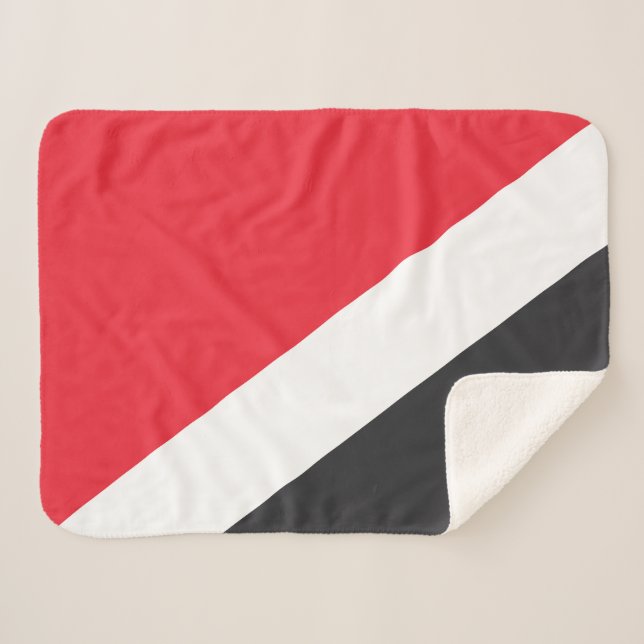 Principality of Sealand Flag Sherpa Blanket (Front (Horizontal))