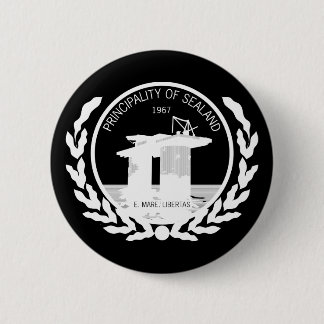 principality of sealand seal crest 2 inch round button