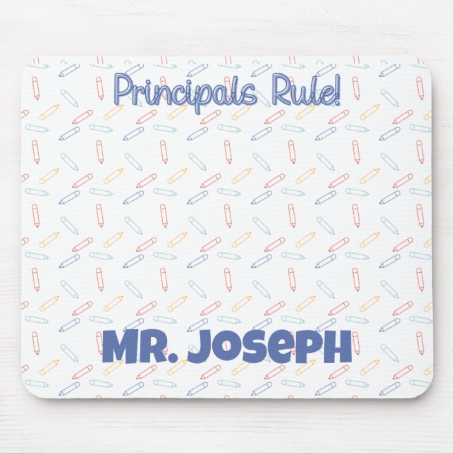 Principal's Rule Customizable Colourful Mouse Pad (Front)