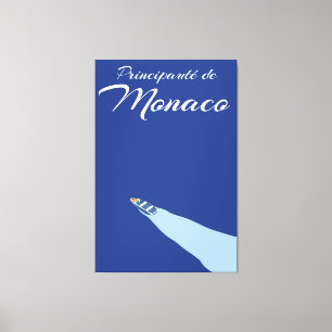 Principauté de Monaco travel poster Canvas Print