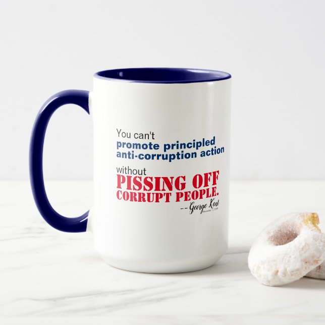 Principled Anti-Corruption Without Pissing Off Mug (With Donut)