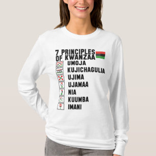 Principles of Kwanzaa Black Text T-Shirt
