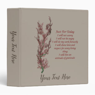 Principles Of Reiki Just For Today Personalized Binder