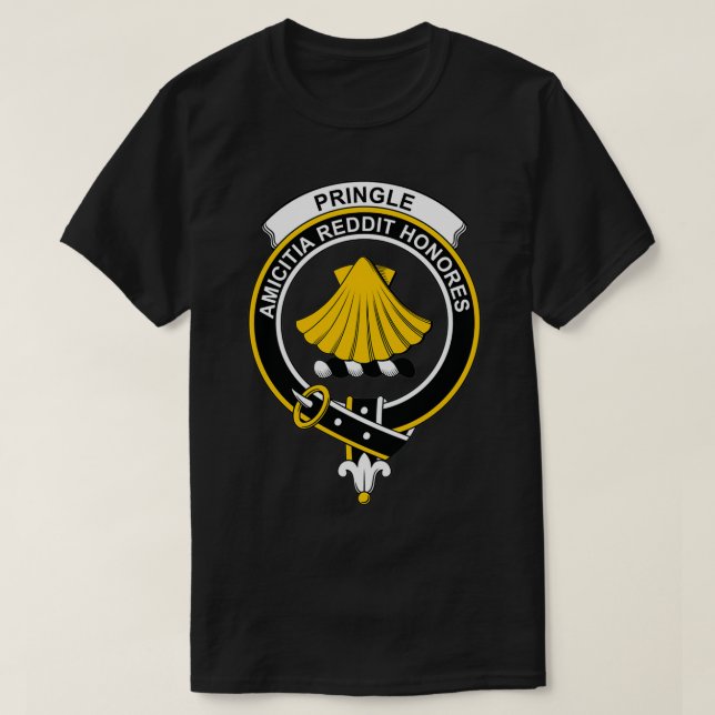 Pringle Crest Tartan Clan Scottish Clan 1 T-Shirt (Design Front)