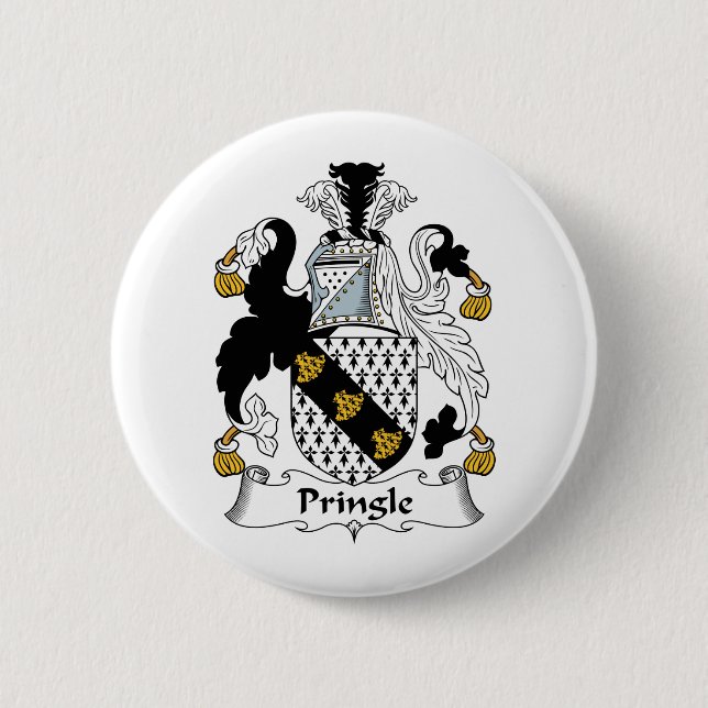 Pringle Family Crest 2 Inch Round Button (Front)