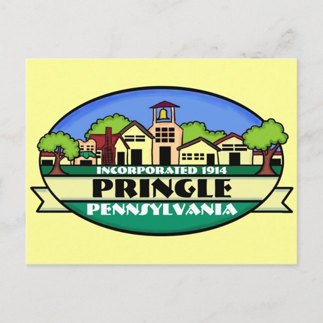 Pringle Pennsylvania petite ville souvenir carte p (Devant)
