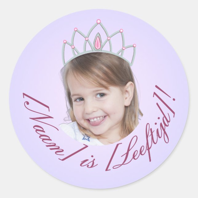 Prinsessen Foto Sticker – Lavendel Gradiënt (Front)