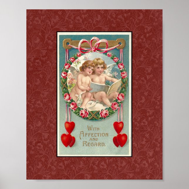 PRINT 1900s VALENTINE POSTCARD (Front)