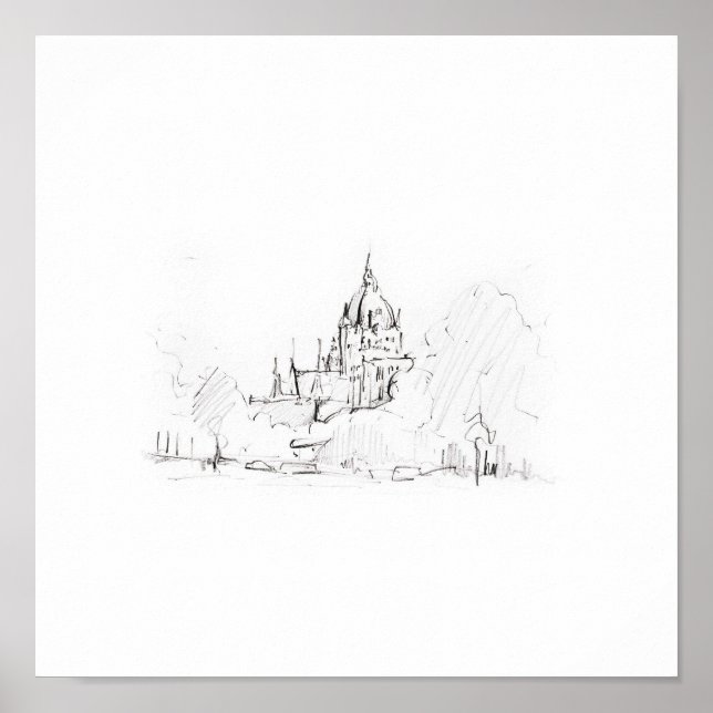 print art print Hanover City Hall (Front)