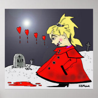 Print "Bite-Size in The Graveyard" - by Kev Moore