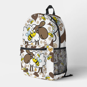 Print Cut Sew Bag Floral Sheep Bumblebee