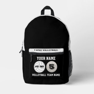 Print Cut Sew Bag girls volleyball white black