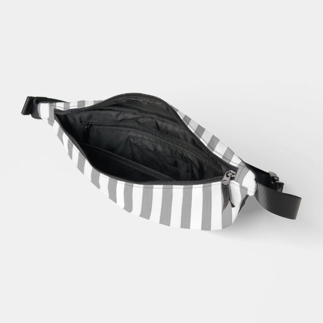 Print Cut Sew Bag Grey & White Stripe (Open)