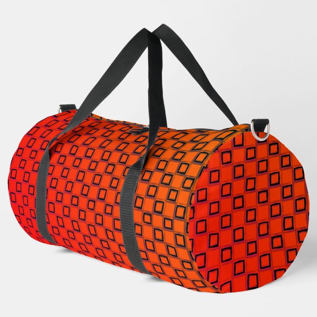 Print Cut Sew Bag Orange black modern design (Left Corner)