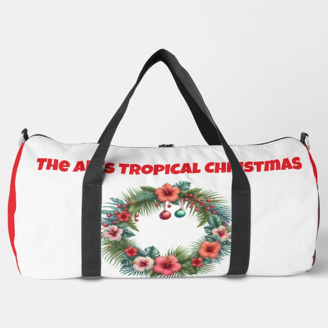 Print Cut Sew Bag-Personalised Tropical Xmas Bag (Front)