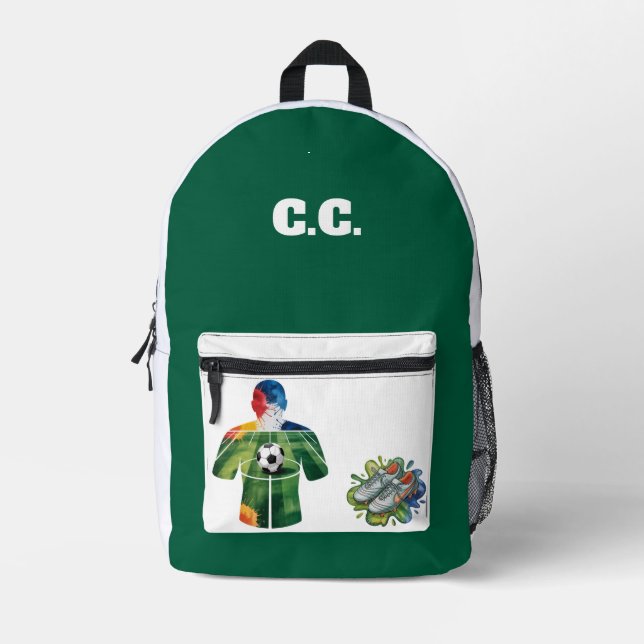 Print Cut Sew Bag-Personalized Soccer Backpack (Front)