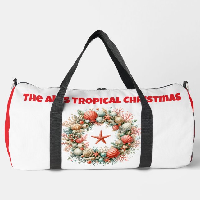 Print Cut Sew Bag- Personalized Tropical Xmas Bag (Front)
