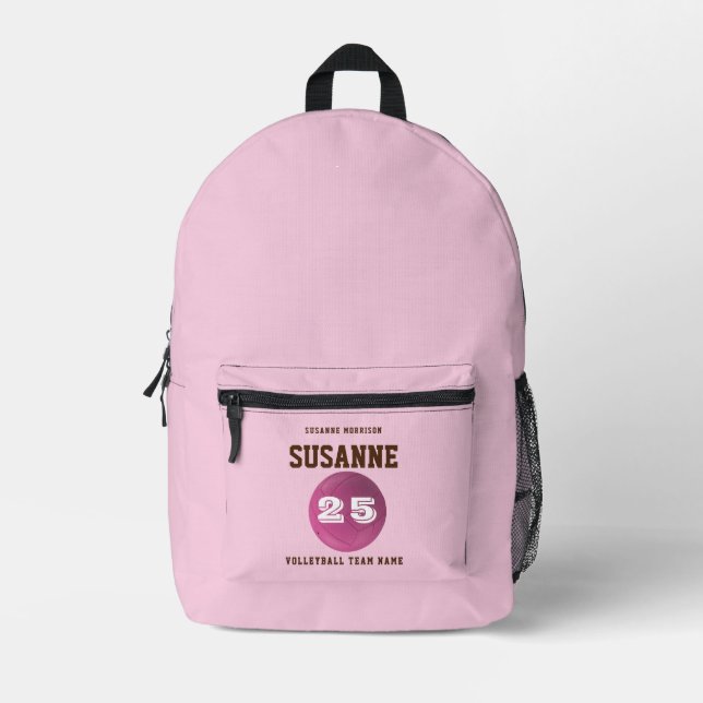Print Cut Sew Bag rose volleyball girls pink girly (Front)