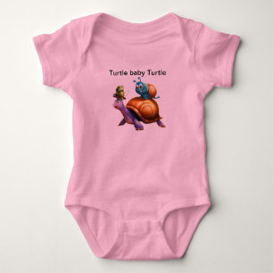 Print design t-shirt turtle baby turtle bodysuit