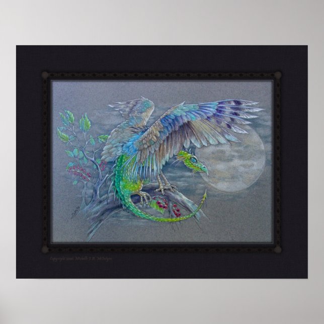 Print - Green Bird Dragon (Front)