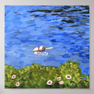 Print: Harbor Buoy, Bailey Island Poster
