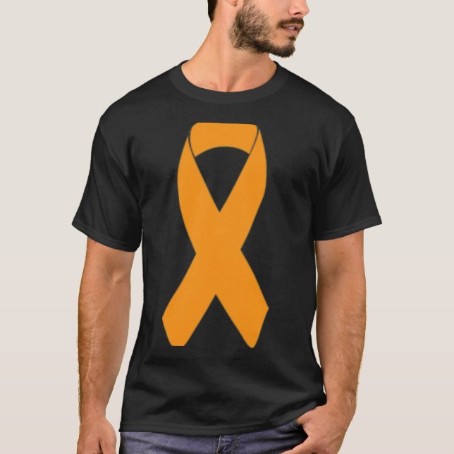 Print Multiple Sclerosis Ms Orange Ribbon  T-Shirt (Front)