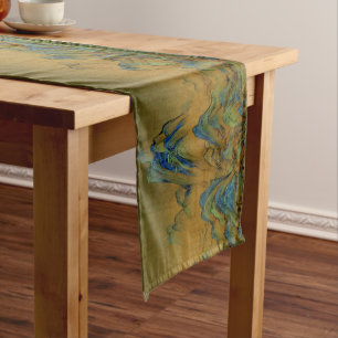 Print of Ancient Chinese Song Dynasty Landscape Short Table Runner