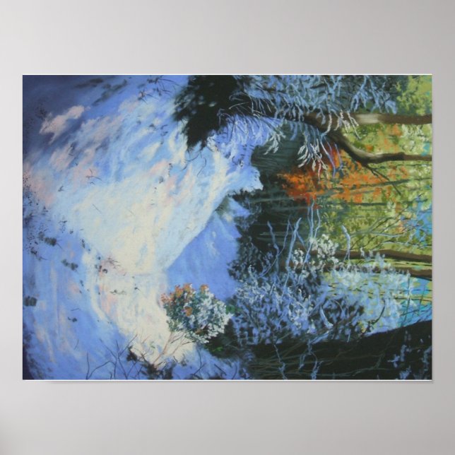 Print Of Snowy Moorland Path (Front)