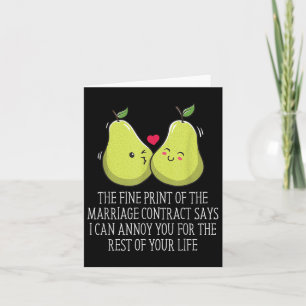 Print Of The Marriage Contract Wedding Funny _1  Card