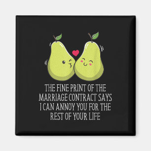 Print Of The Marriage Contract Wedding Funny _1 Magnet