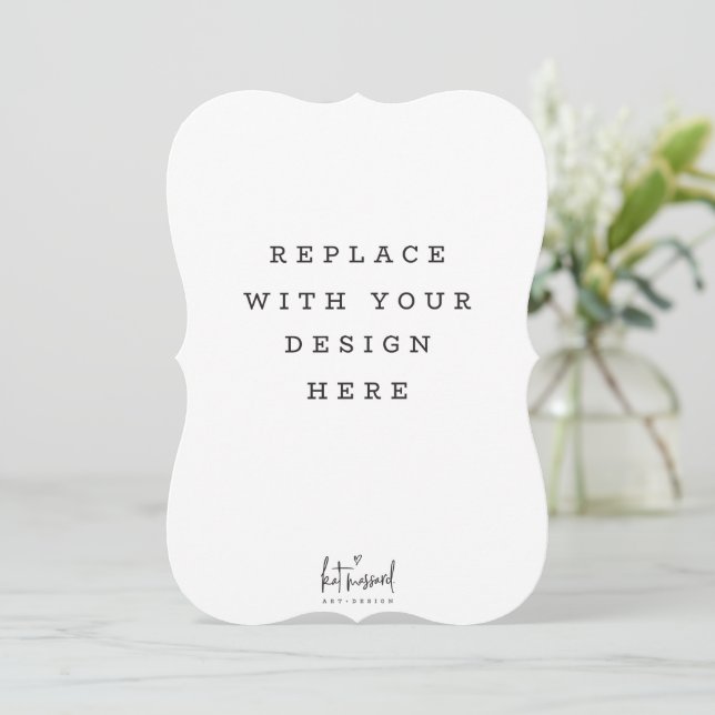 PRINT ORDER 5 x 7 inch card Dicut Bracket edge (Standing Front)