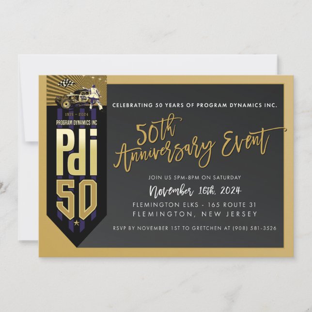 PRINT ORDER  for Gretchen - PDI 50th Anniversary Invitation (Front)