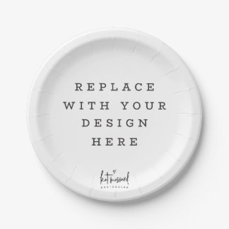 PRINT ORDER personalized custom event table Paper Plate