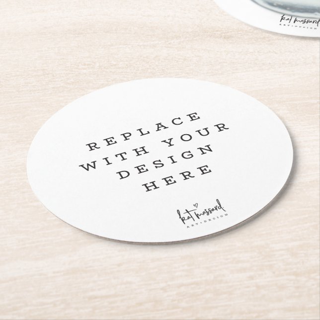 PRINT ORDER special event party round circle Paper Coaster (Angled)