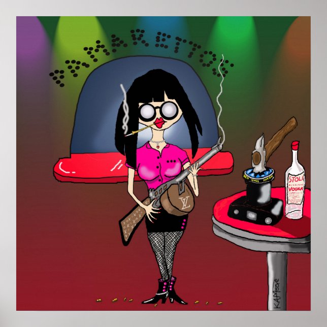 Print "Pam-Pam La Rue" - By Kev Moore (Front)