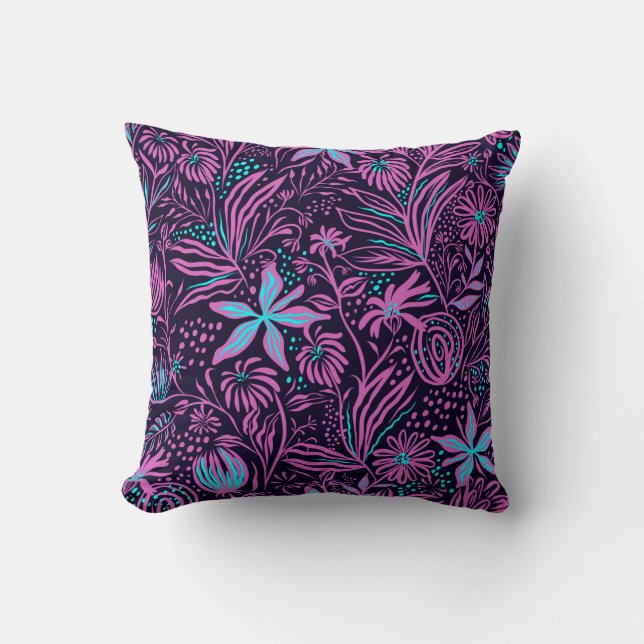 Print pattern sheets drawing throw pillow (Front)