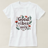 Print positive inscription T-shirt