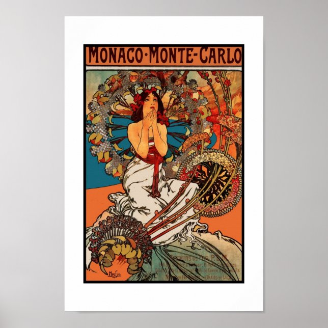 Print Retro Artist Mucha Image (Front)