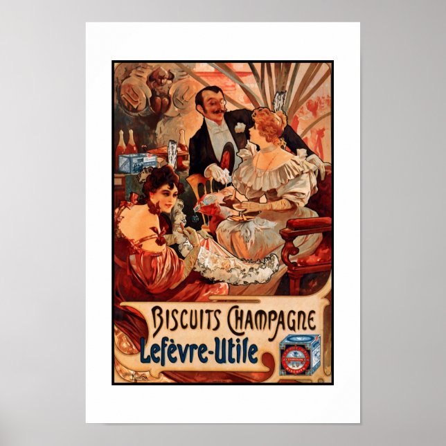 Print Retro Artist Mucha Image (Front)